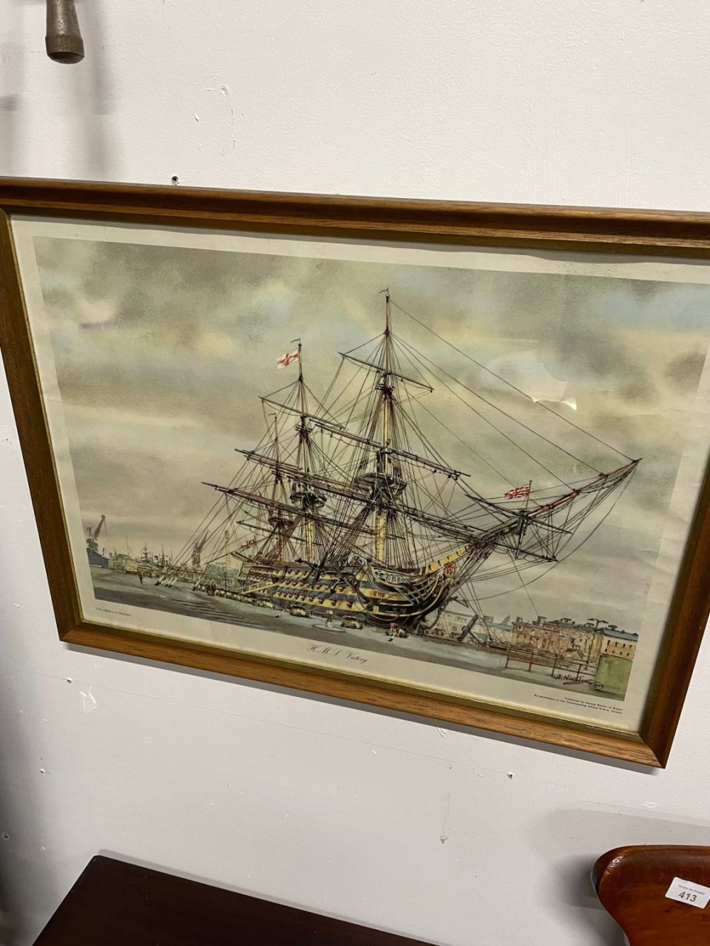 Lot 208: Print Of HMS Victory