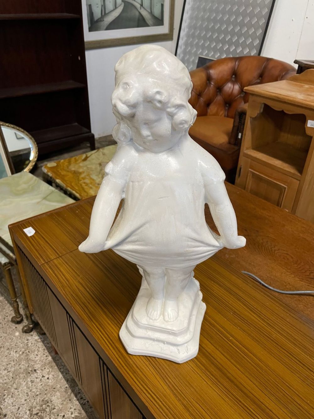 Lot 209: Large Cast Garden Ornament Made from Plaster Of...