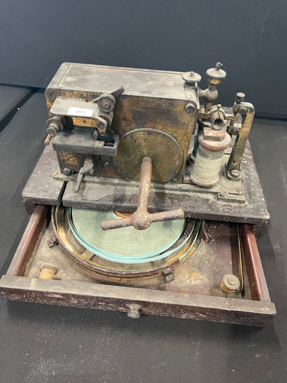 Lot 214: Antique Siemens Bros Morse Code Reade with Paper...