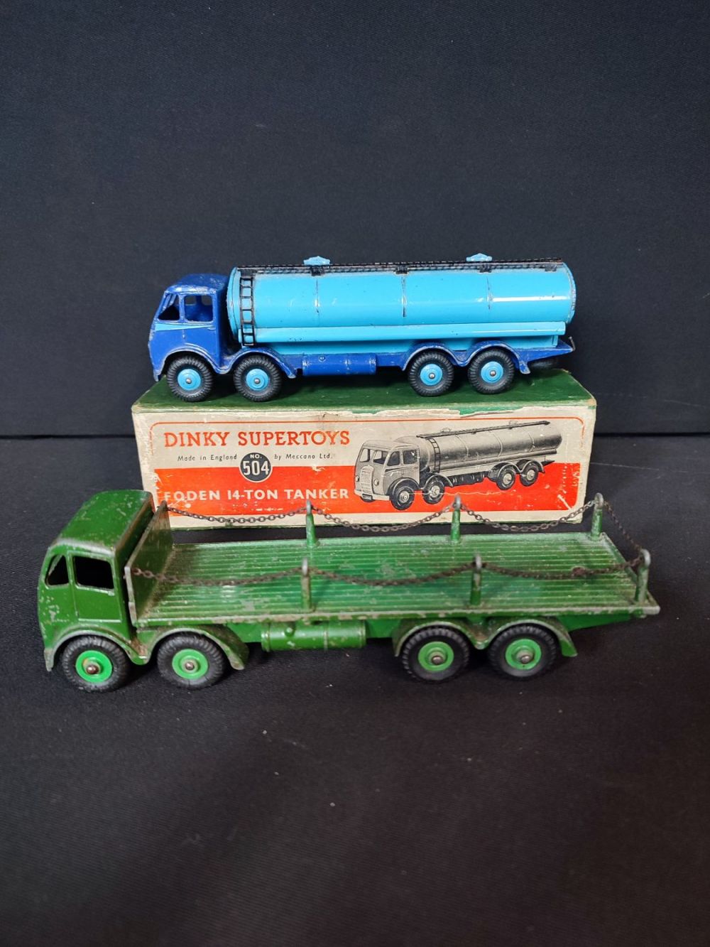 Lot 255: Vintage Dinky Supertoys Foden Tanker and Foden Flatbed