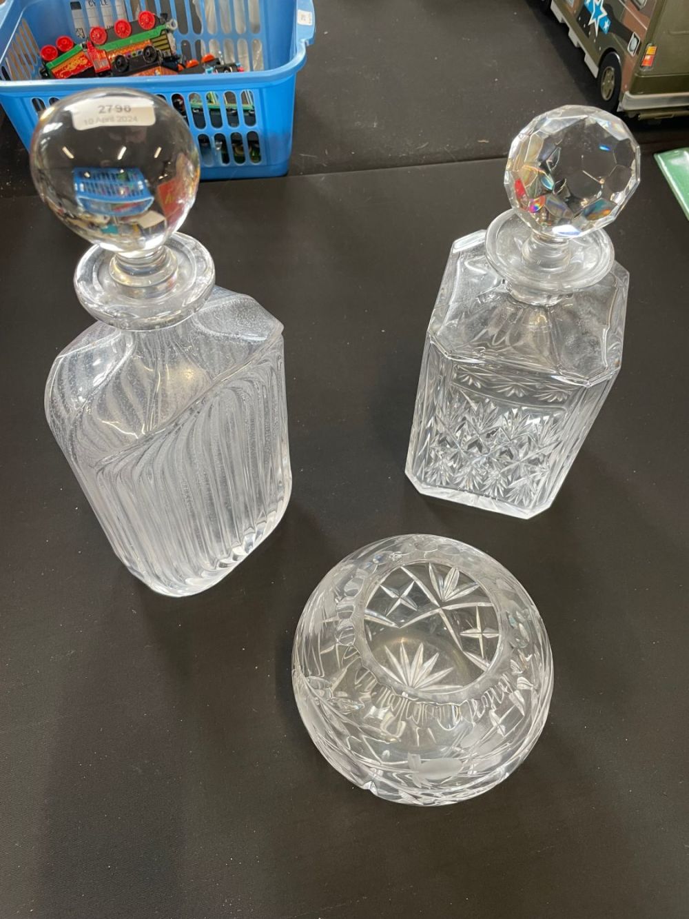 Lot 268: 3 Pcs Of Vintage Crystal Ware Inc Thomas...