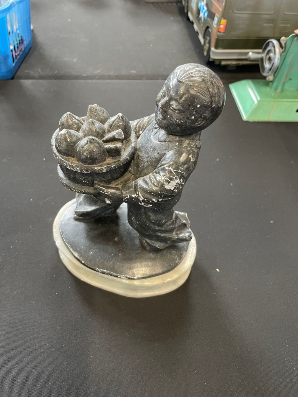 Lot 273: Vintage Stone Carved Gentleman