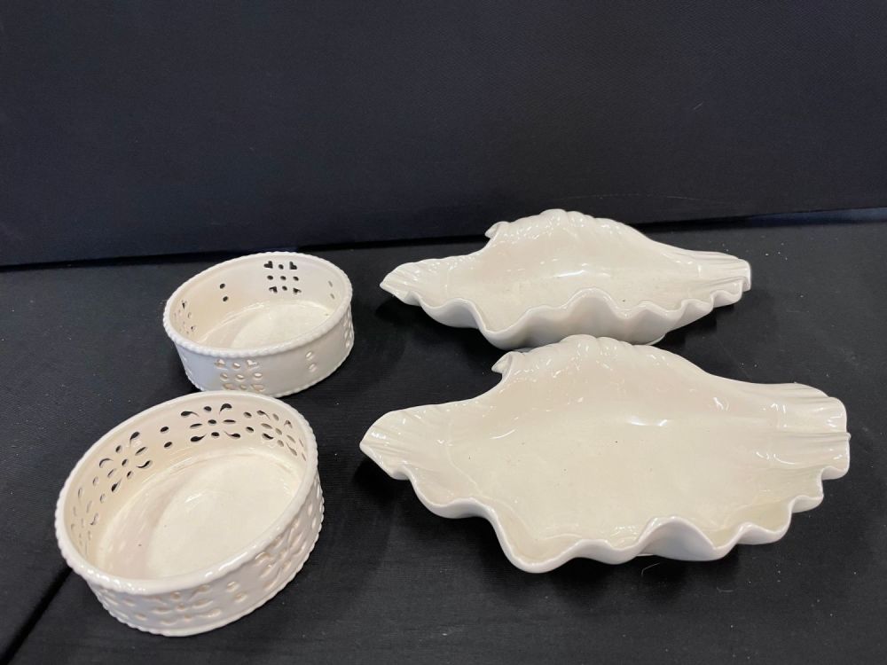 Lot 330: 4pcs Vintage Royal Creamware Occasions Fine China