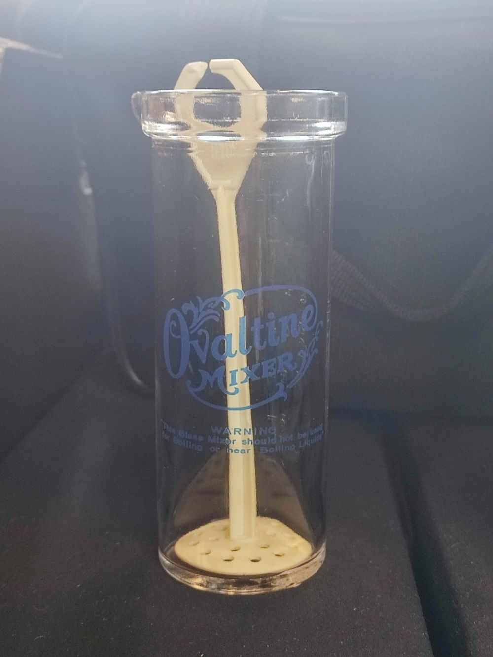 Lot 369: Vintage Ovaltine Glass Mixer and Plunger