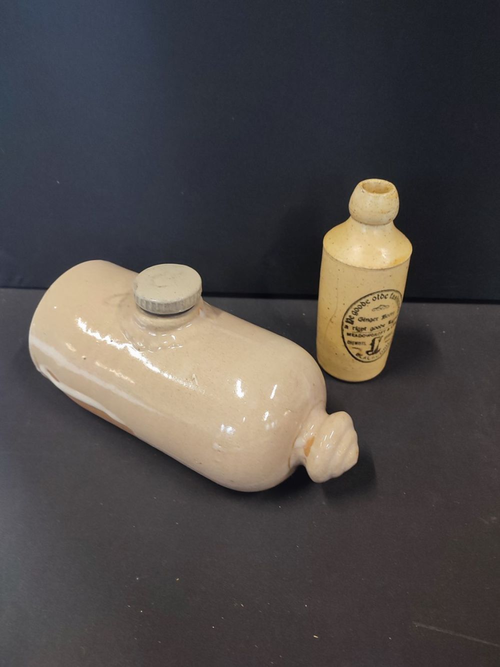 Lot 54: A vintage stoneware Ginger Beer bottle made in...
