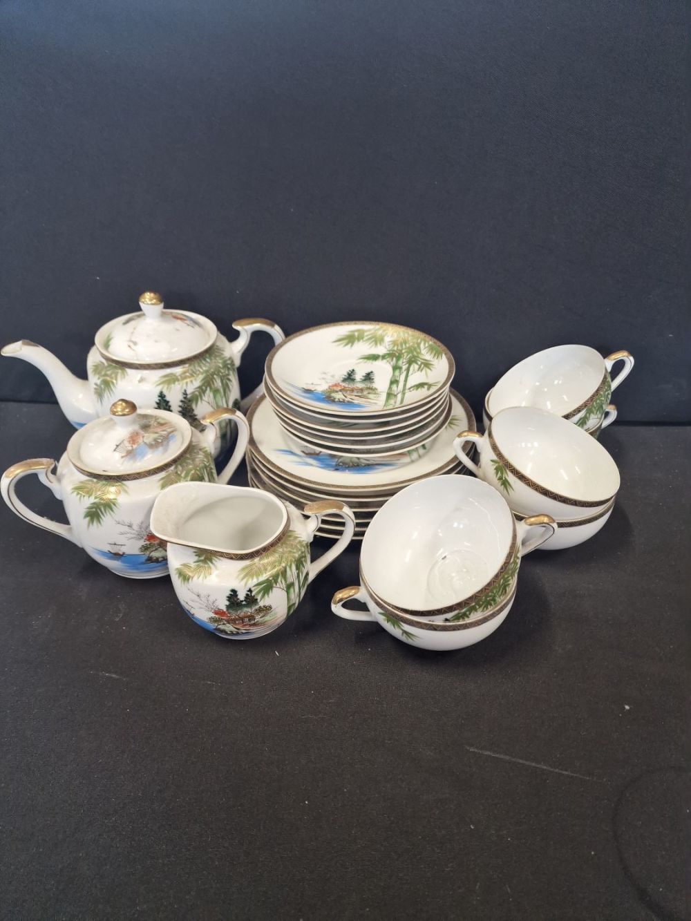 Lot 83: 21 piece Kutani Japan "NS China" Hand Painted...