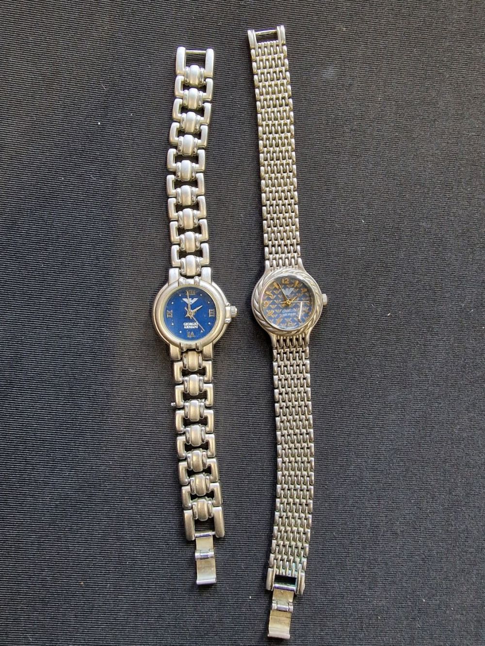 Lot 398: Two Georgio Armani ladies watches