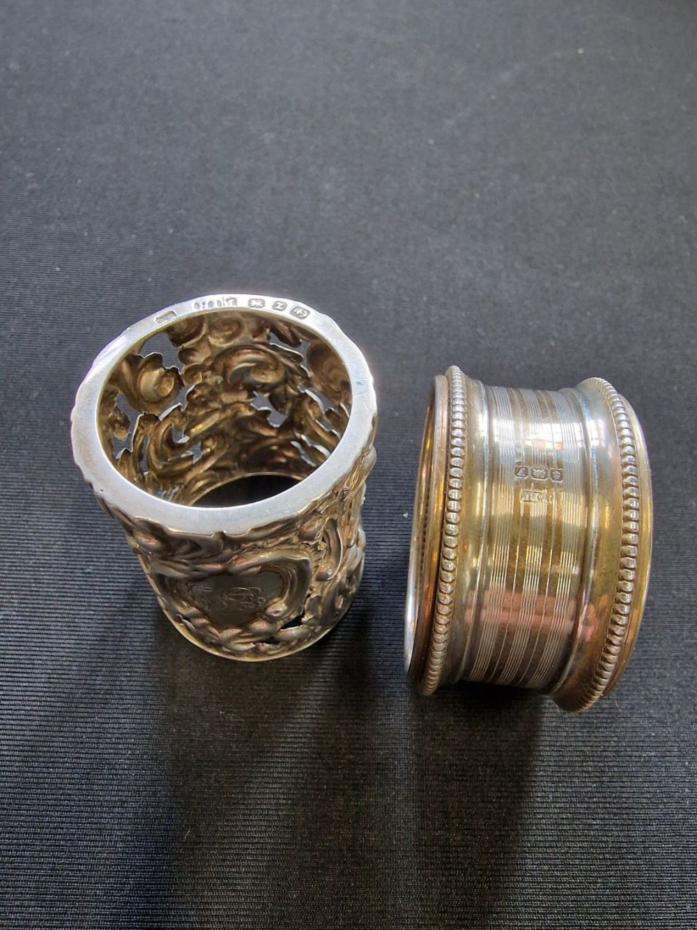 Lot 406: A vintage Birmingham sterling silver 1899 bottle cuff...