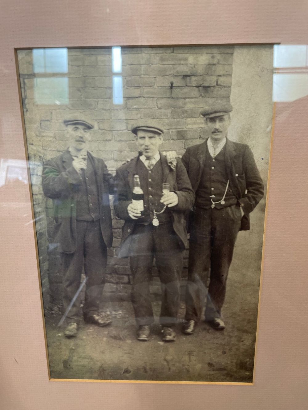 Lot 171: framed black and white image of Three owd...