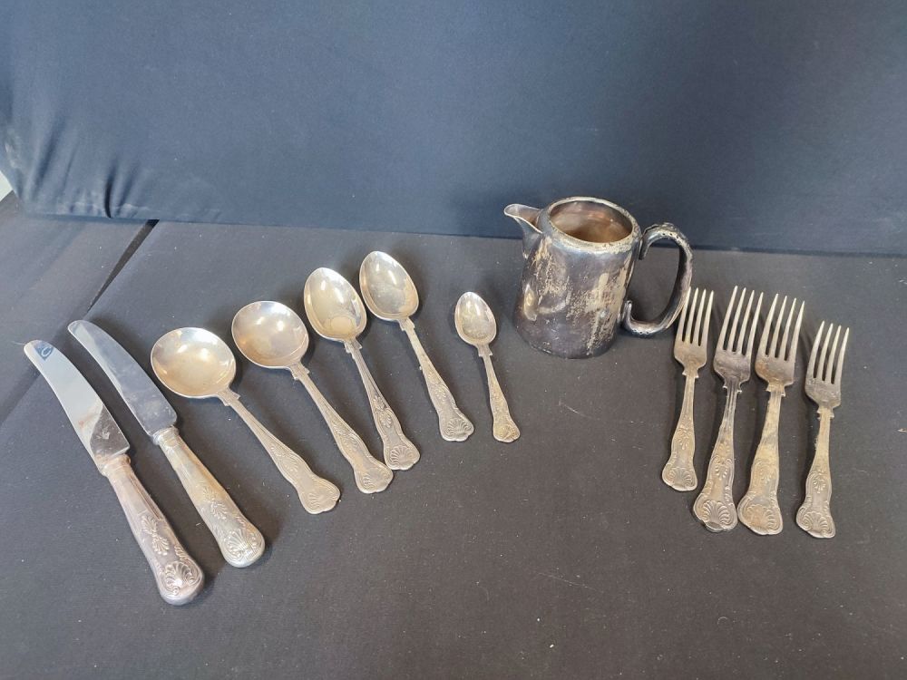 Lot 184: Collection of silver plated cutlery and a Sheffield...