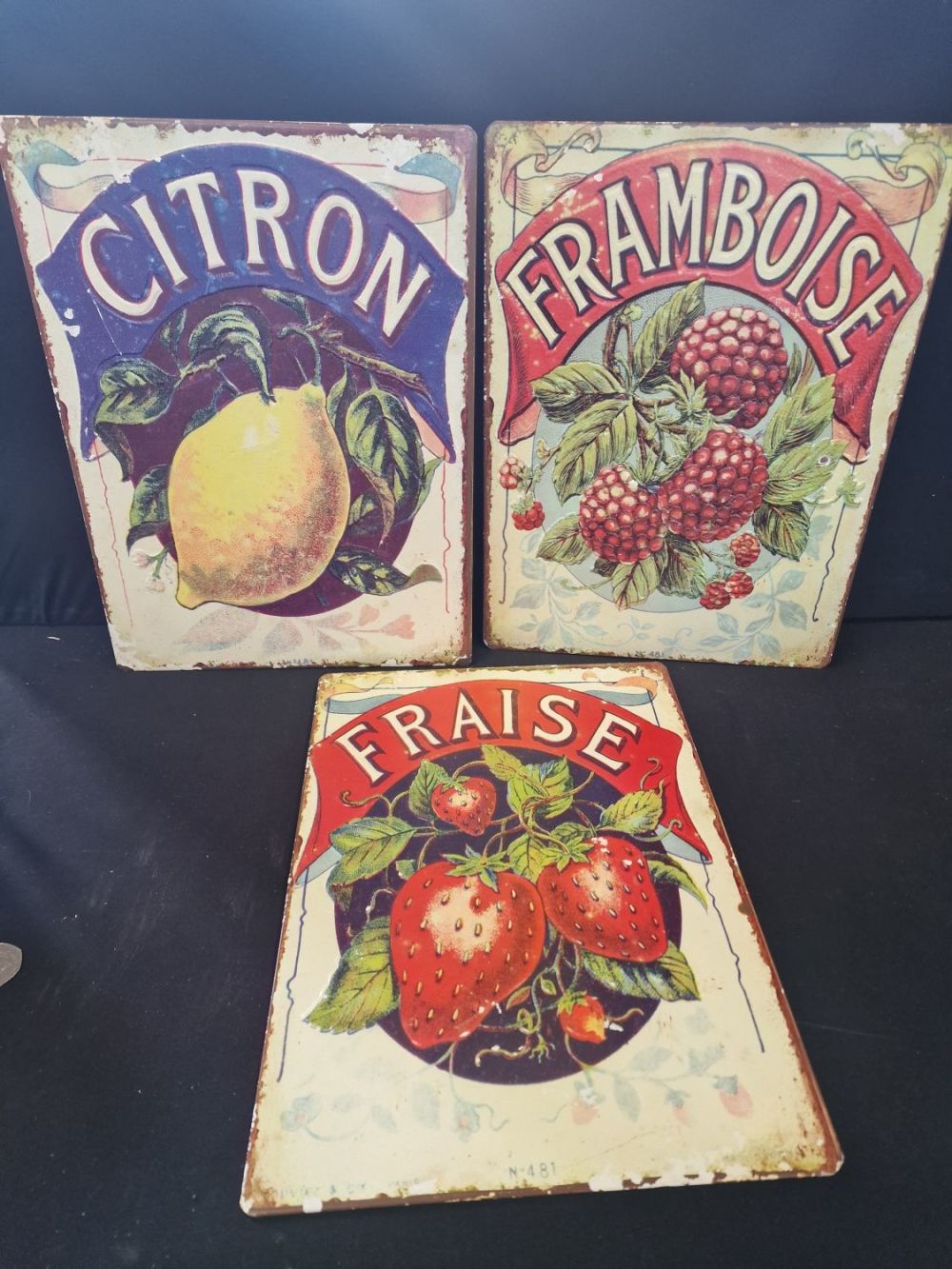 Lot 194: Three reproduction vintage style metal advertising signs