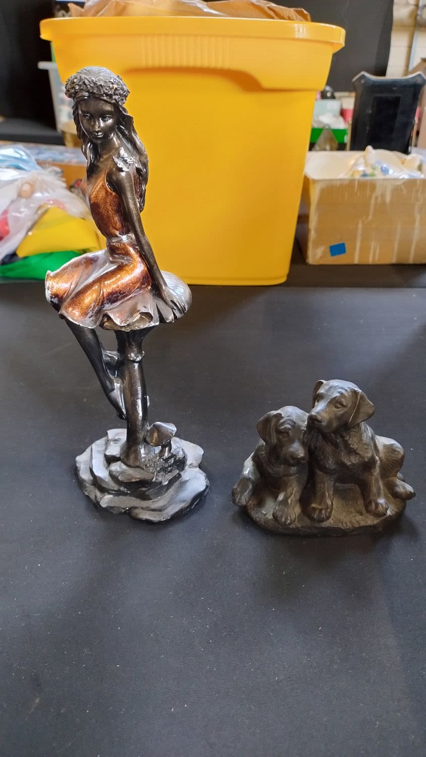 Lot 238: Figure of a lady sitting on a mushroom,...