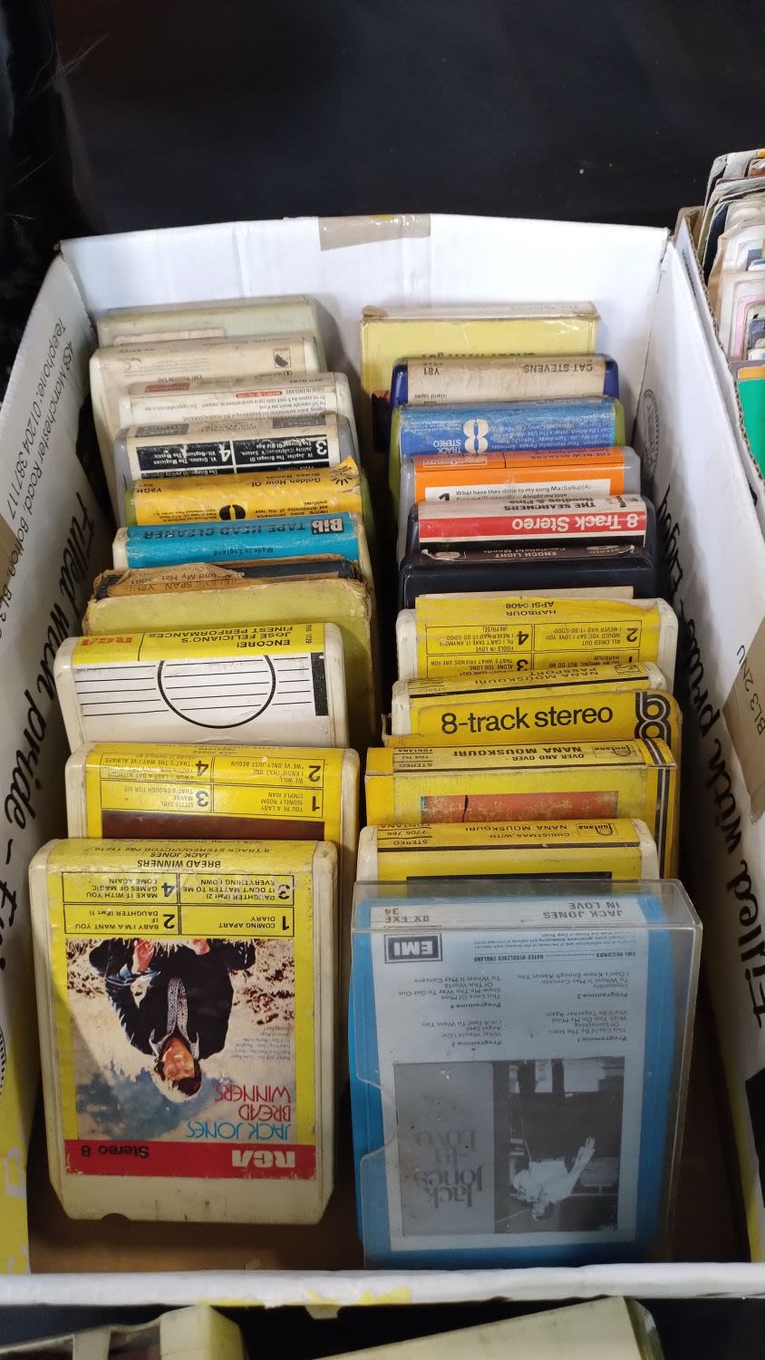 Lot 251: Various artists 8 track cassettes, including Jack Jones,...