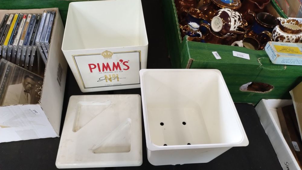 Lot 262: Vintage Pimm's ice cube tub with removable liner...