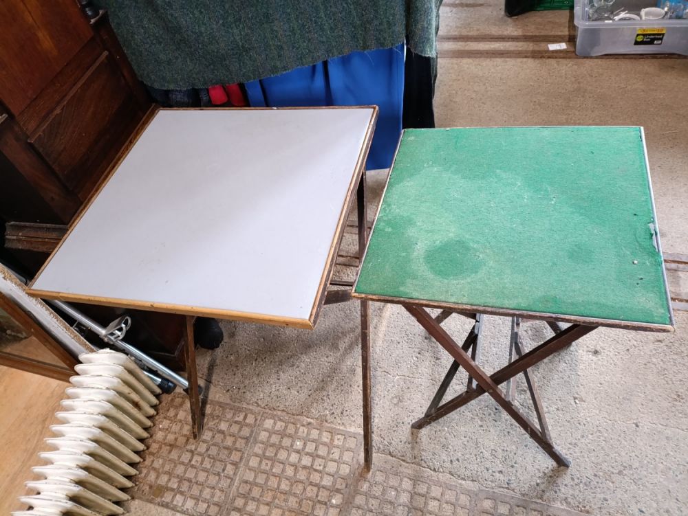 Lot 314: 2 vintage gaming tables