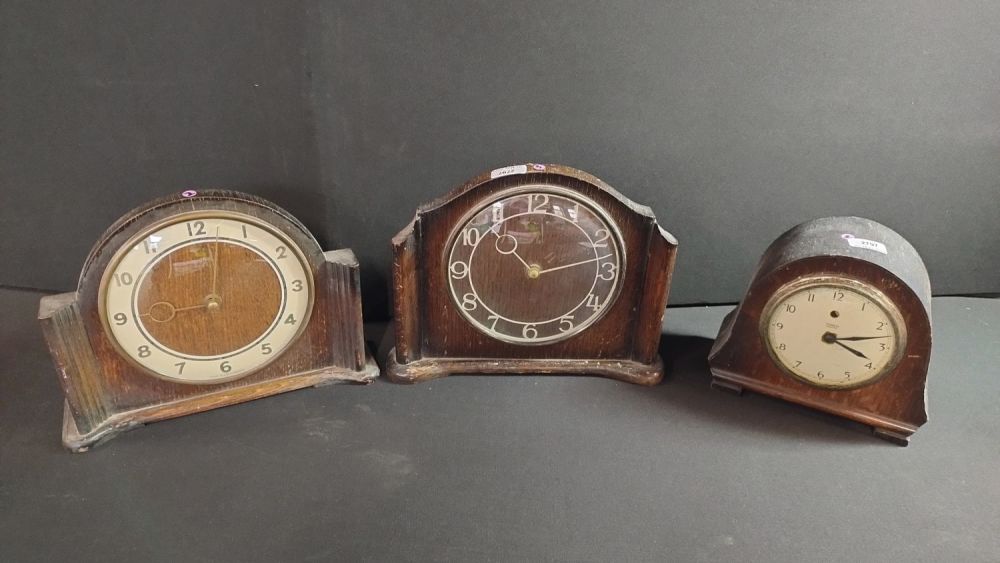 Lot 319: Three vintage clocks Smiths,and Temco