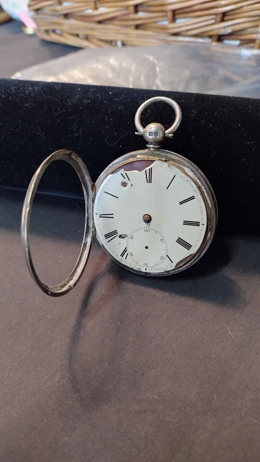 Lot 335: Silver half hunter watch condition is as found,...