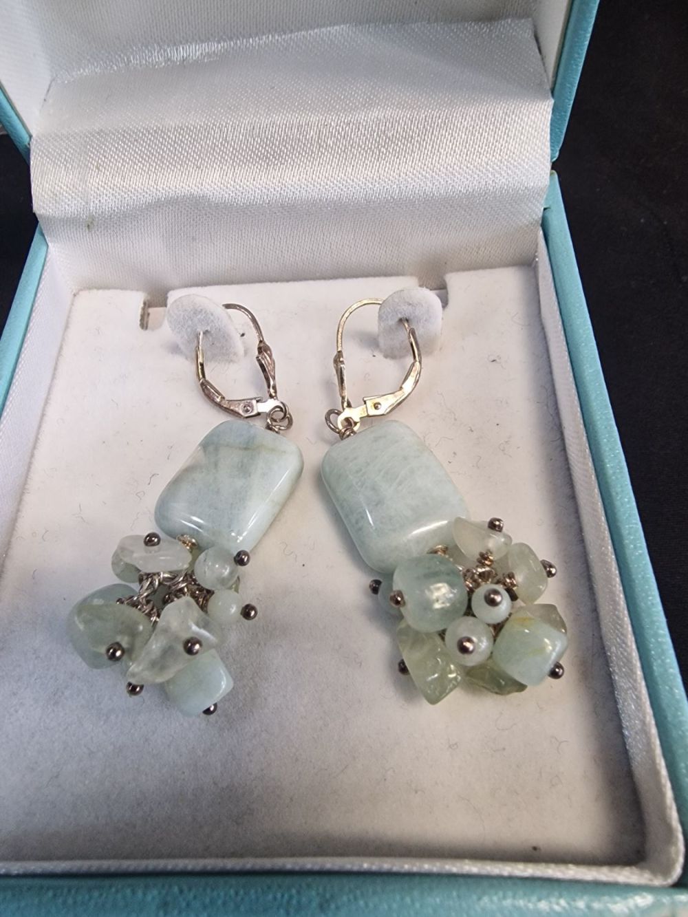 Lot 349: Pair of Amazonite earrings
