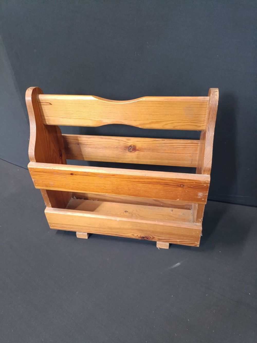 Lot 362: Vintage, Wooden magazine rack