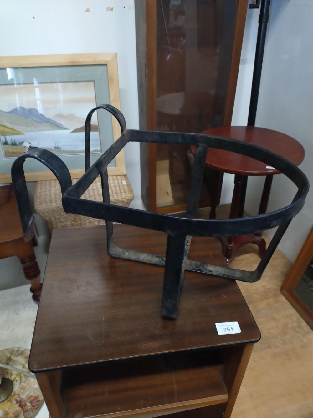 Lot 368: Cast iron feed basket or planter frame