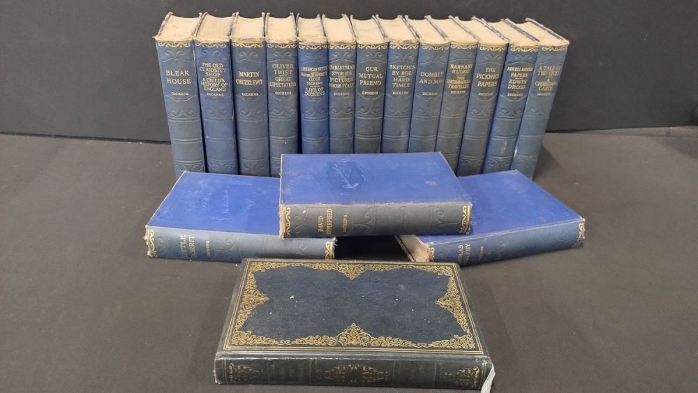 Lot 438: Collection of 16 Dickens books, and one Jane...
