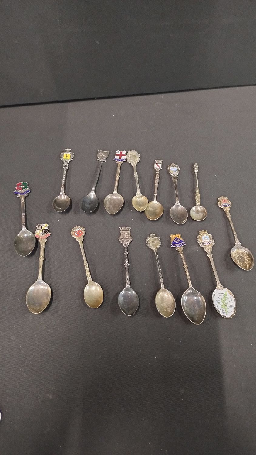 Lot 481: Collection of collectable spoons, EPNS and continental silver,...