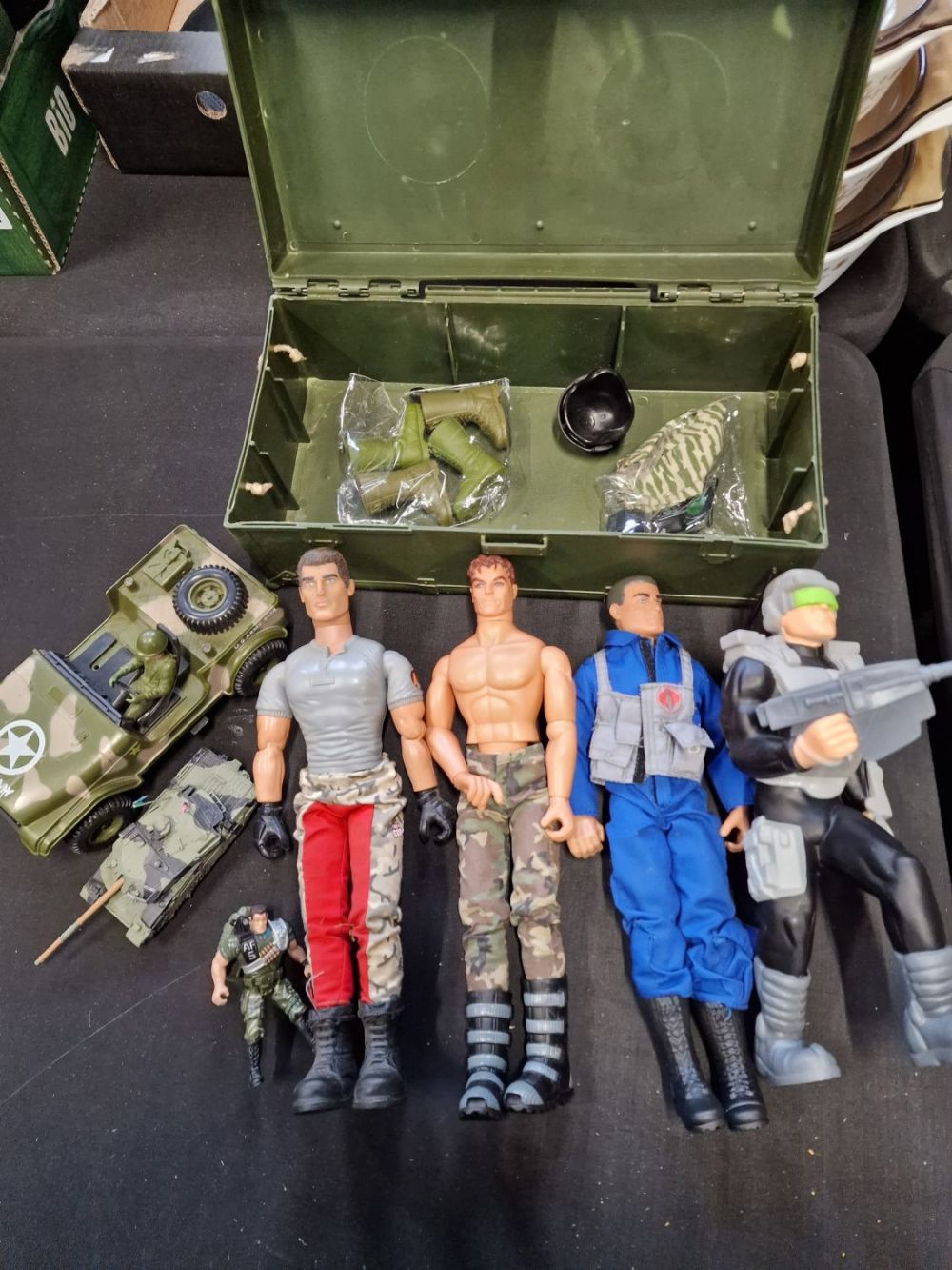 Lot 490: A selection of action men and accessories.