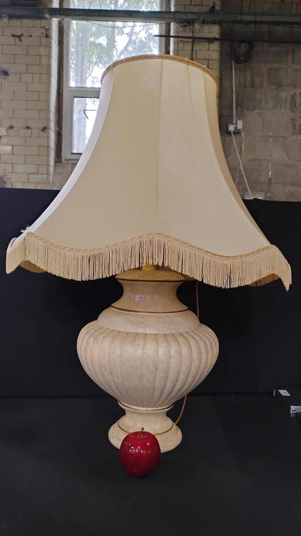 Lot 262: Large table lamp with shade, height including shade...