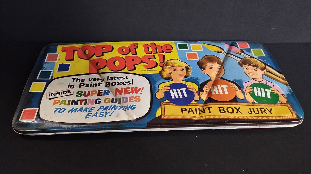 Lot 416: Vintage top of the pops paint box jury...