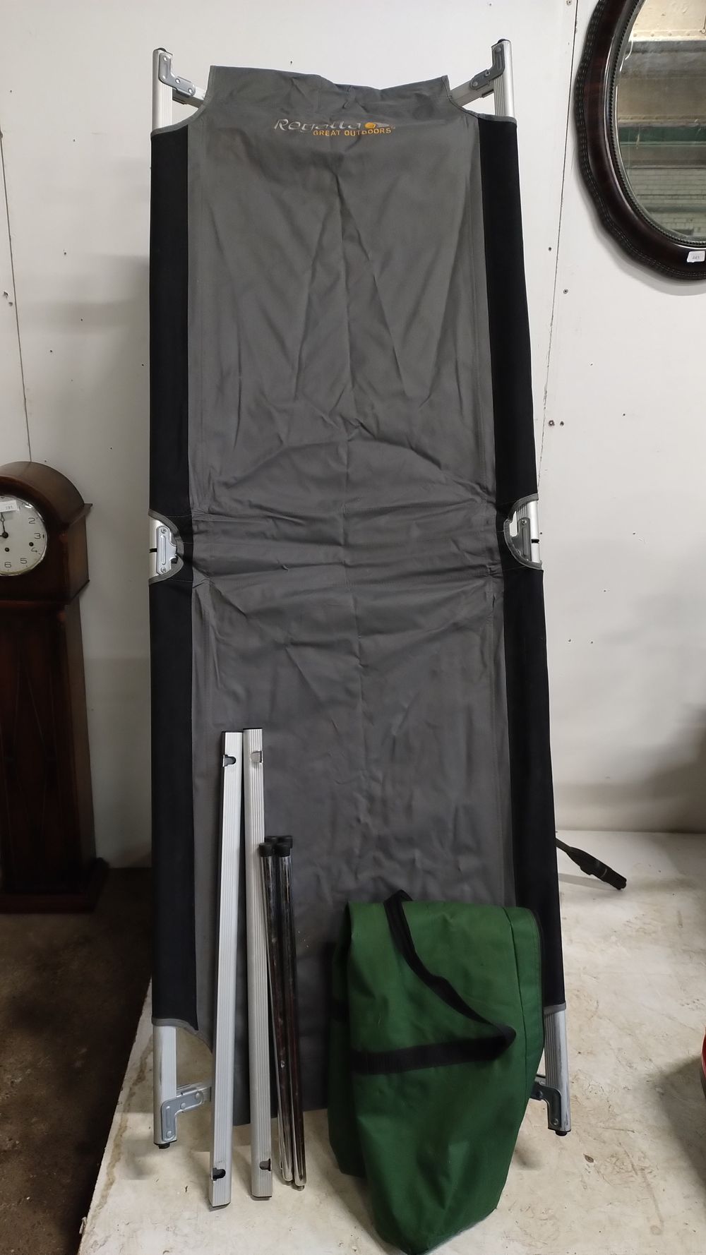 Lot 181: Regatta full size fold up camp bed with...