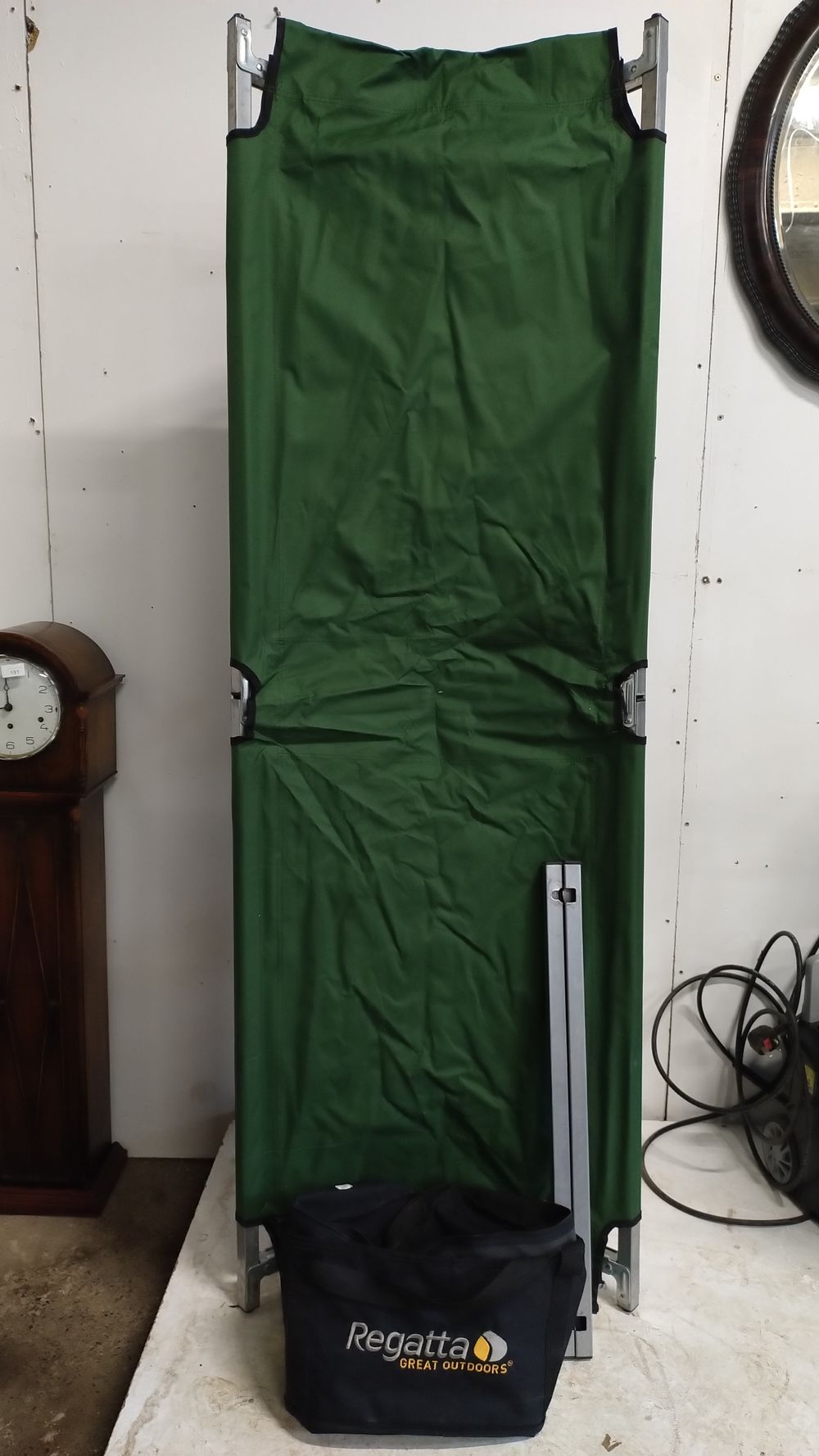 Lot 182: Regatta full size fold up camp bed with...