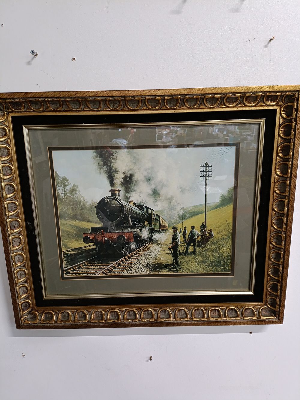 Lot 188: Print of a steam engine [Flying Scotsman] by...