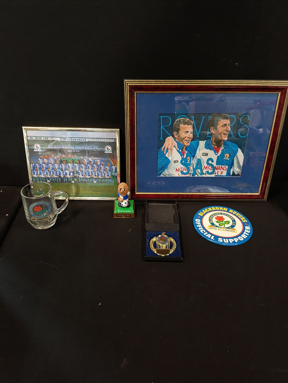 Lot 210: Selection of vintage Blackburn Rovers items including a...