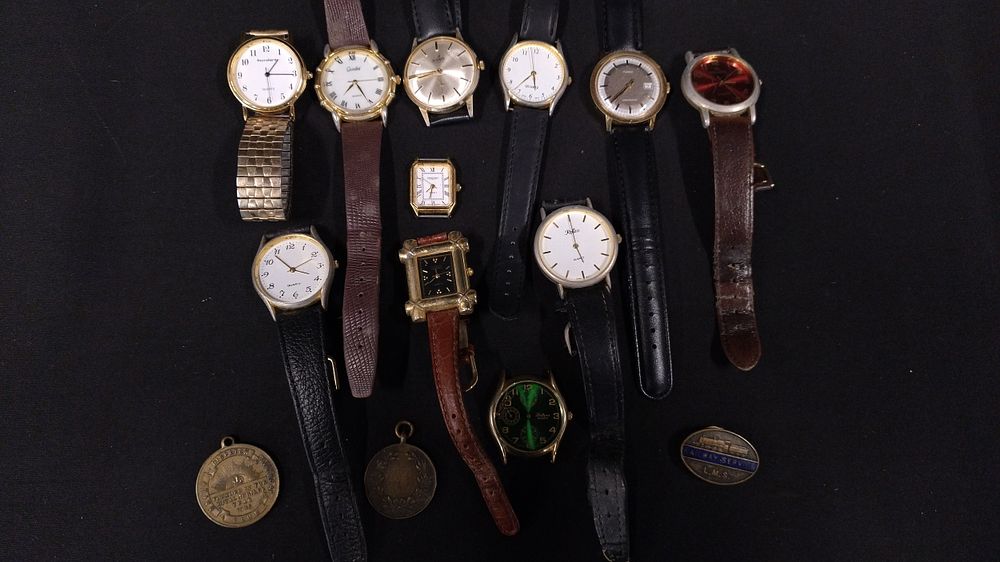 Lot 216: Selection of mens and ladies watches including Timex,Josmar,Romano,...
