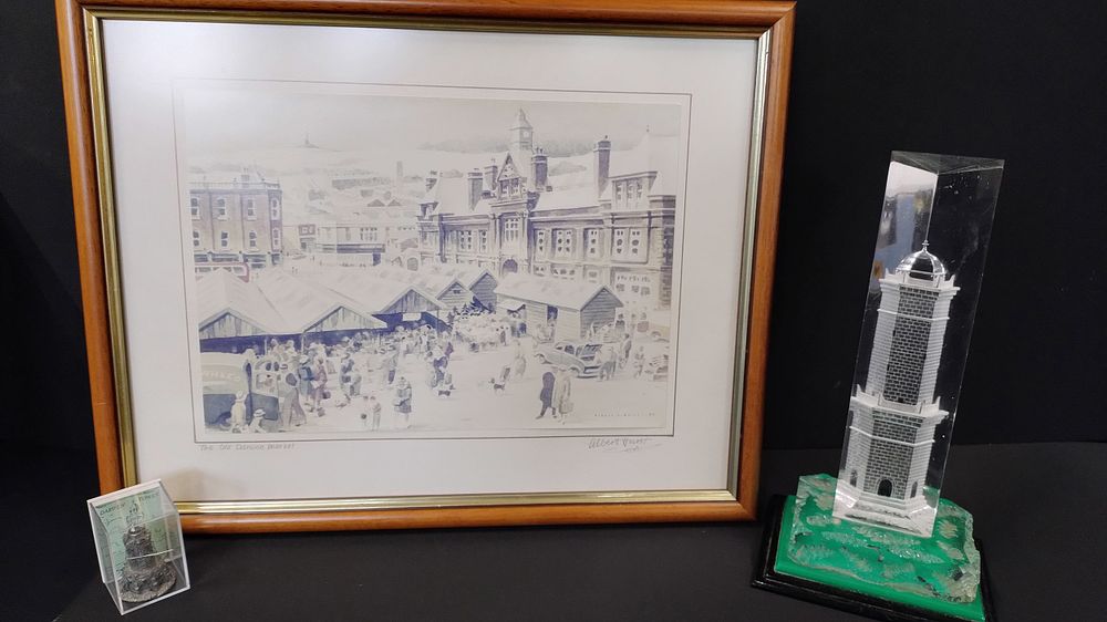 Lot 218: Three items of Darwen including a watercolour painting...