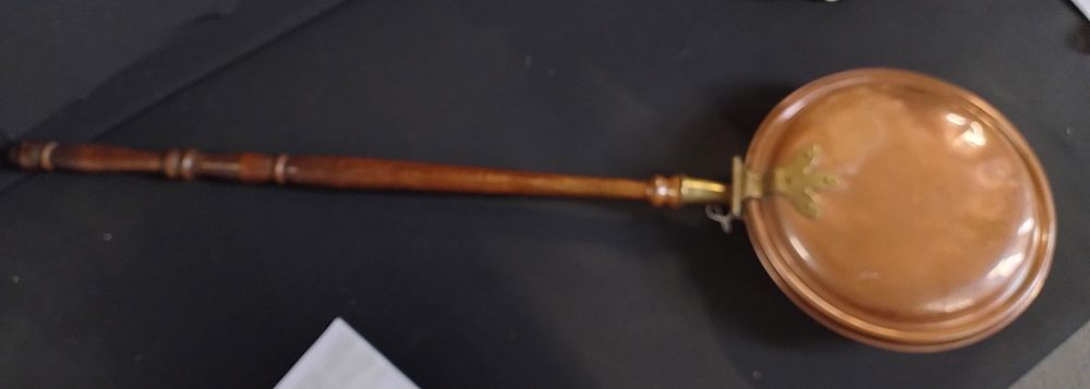 Lot 229: Victorian copper Bed warming pan