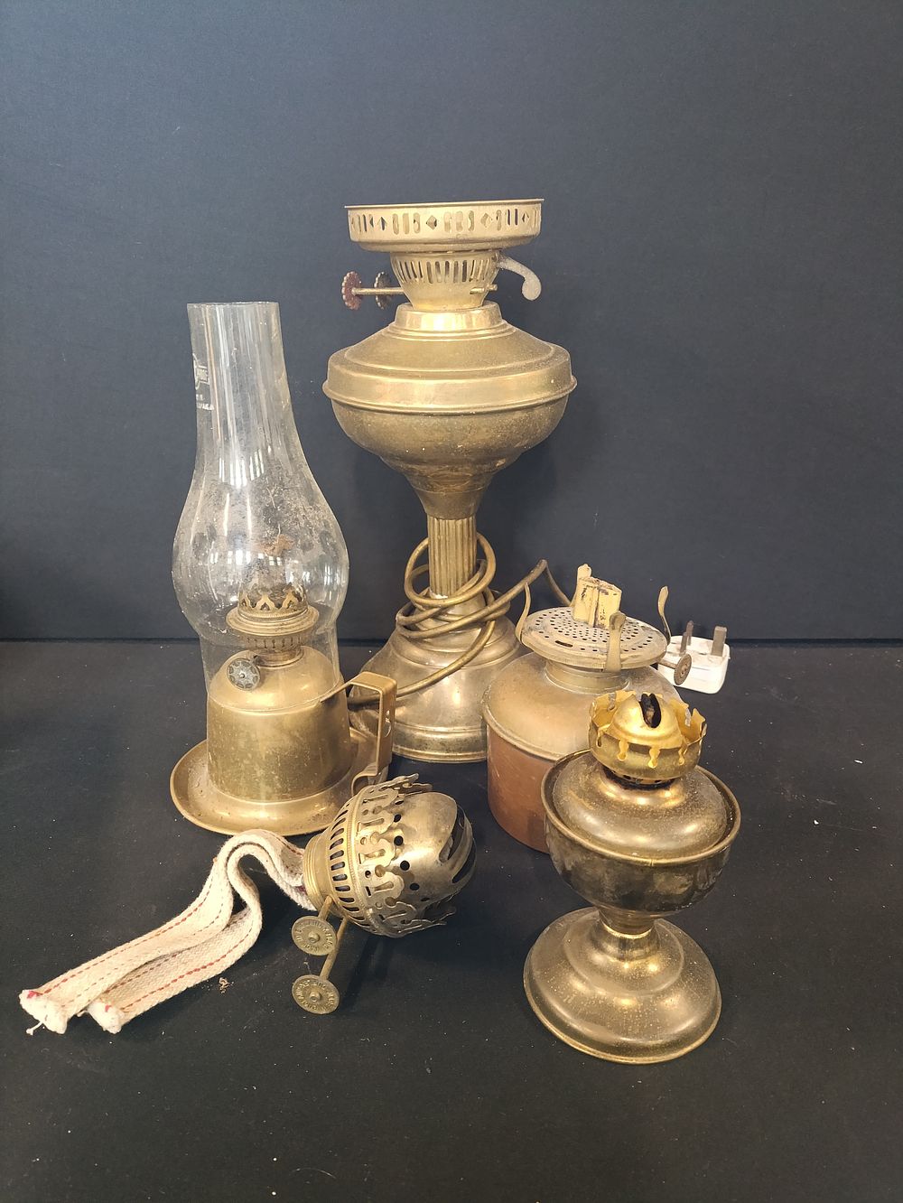 Lot 240: Selection of Vintage Paraffin lamps