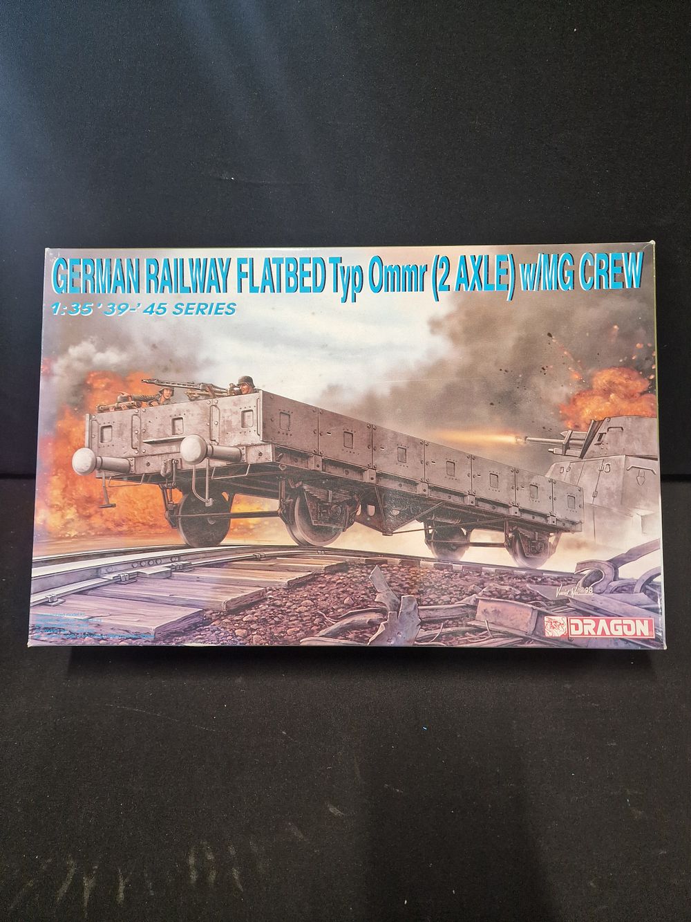 Lot 276: DRAGON German railway flatbed Typ Ommr (2 axle)...