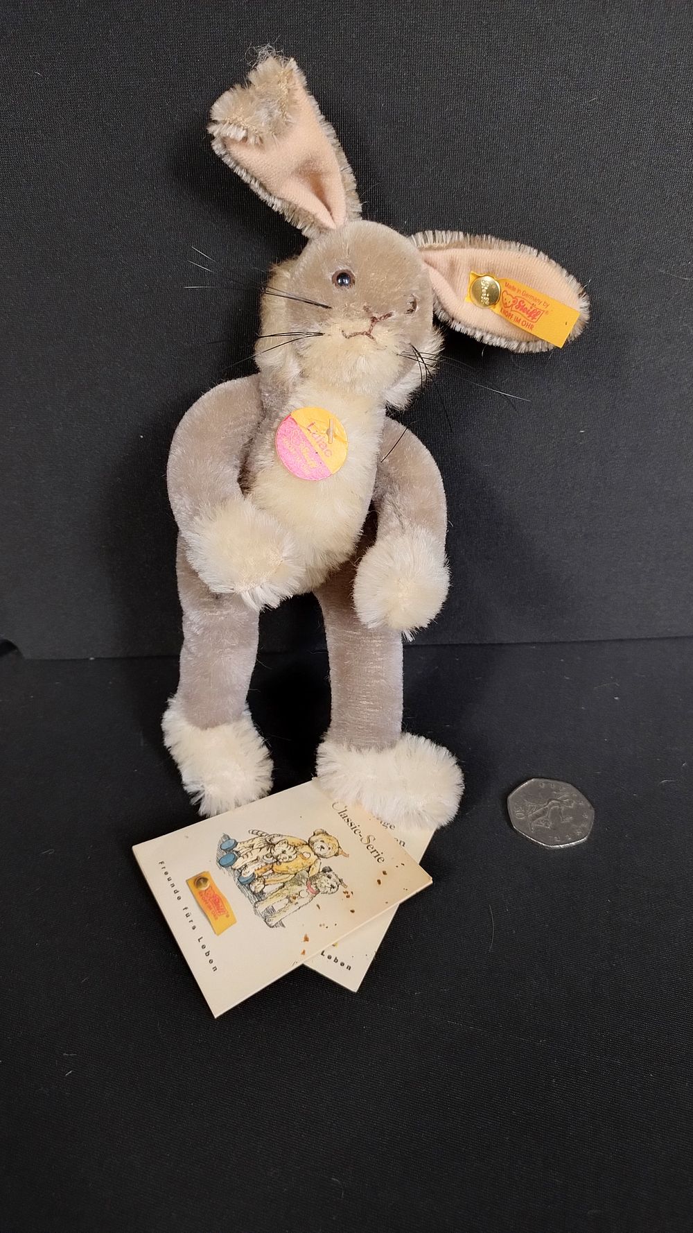 Lot 298: Steiff Lulac Rabbit Bunny 9 “ Mohair Jointed...