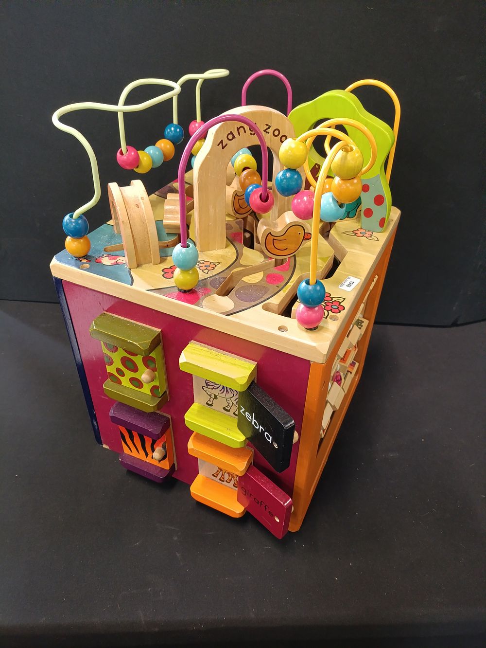 Lot 325: Zany Zoo Childs Wooden Activity Cube