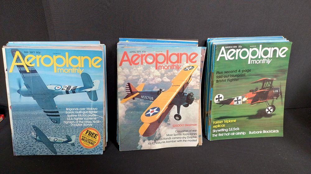 Lot 344: Collection of 52 Aeroplane monthly from 1974-1977