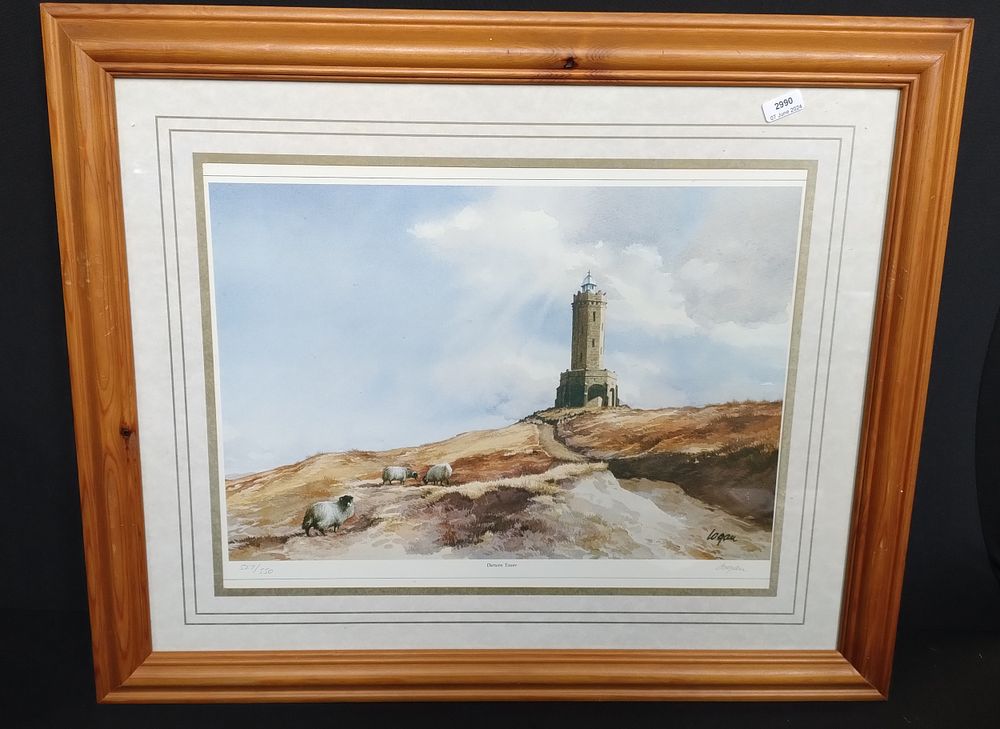 Lot 352: Limited edition print of Darwen Tower by Logan...