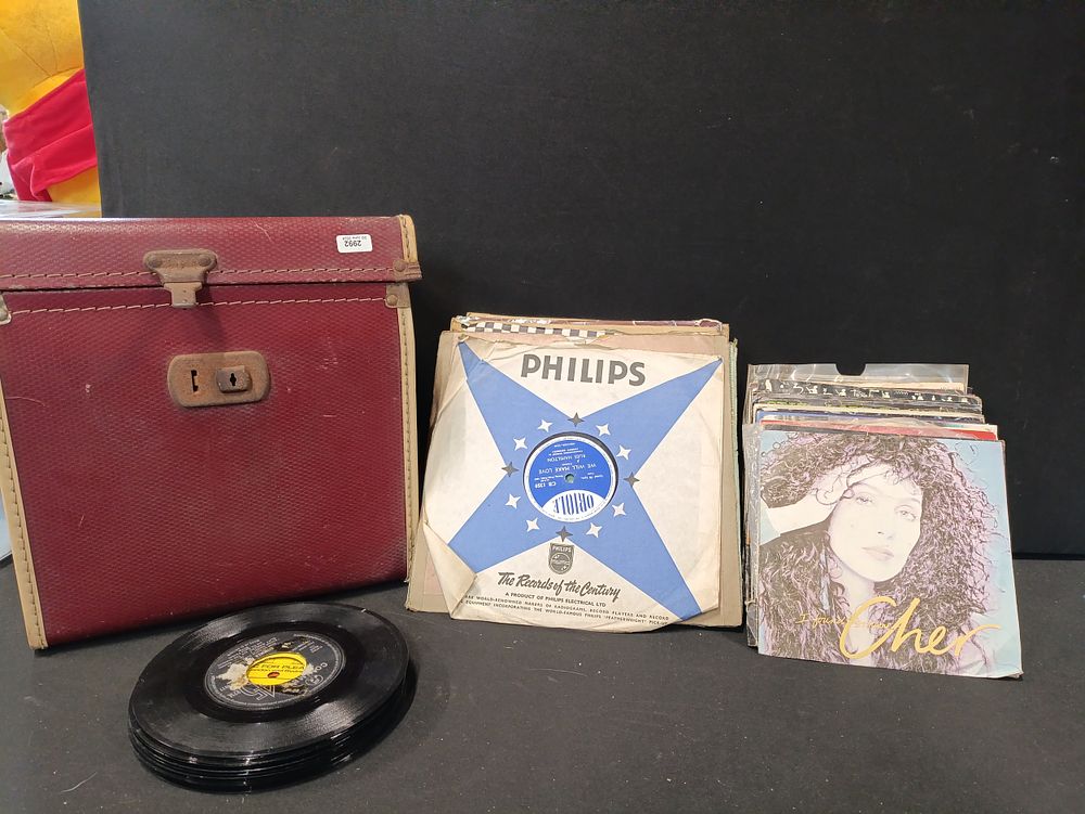 Lot 436: Collection of approximately 59 vinyls in case including...