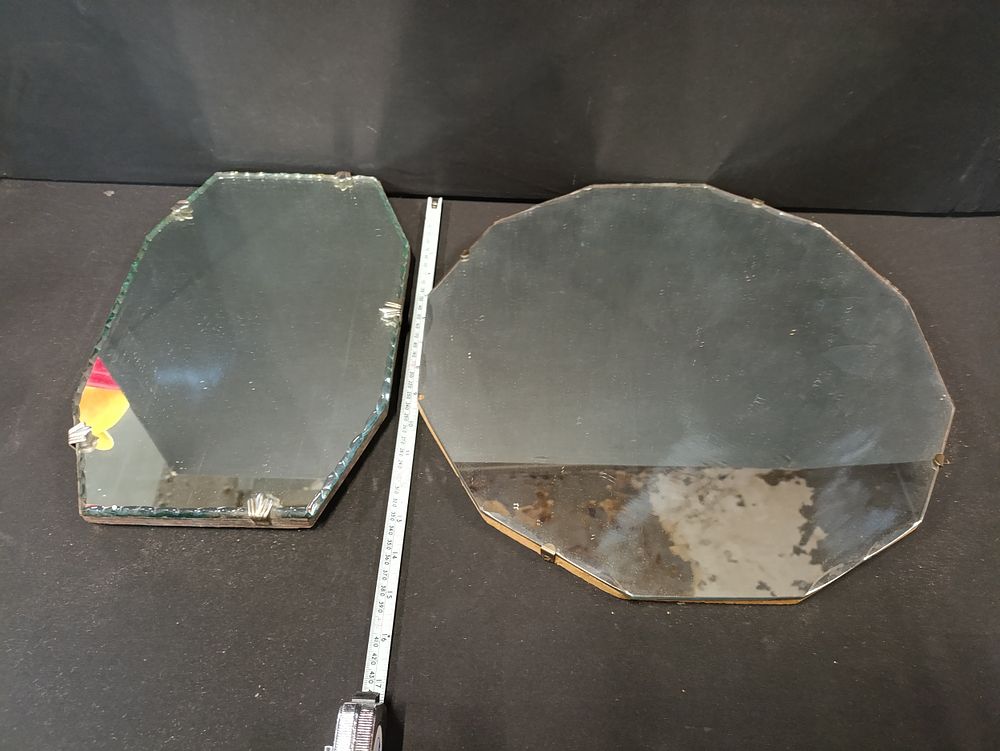 Lot 457: 2 vintage art deco mirrors
