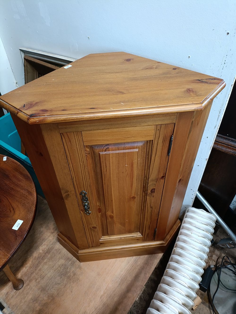 Lot 459: Pine Wooden corner cabinet