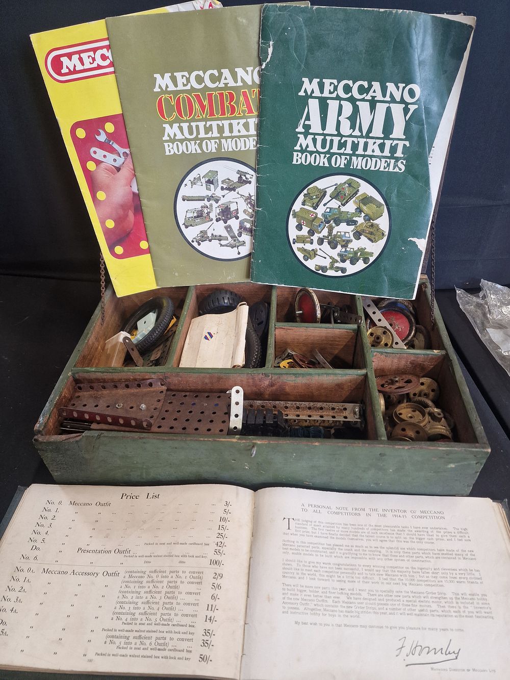 Lot 74: A vintage selection of military meccano includes Meccano...