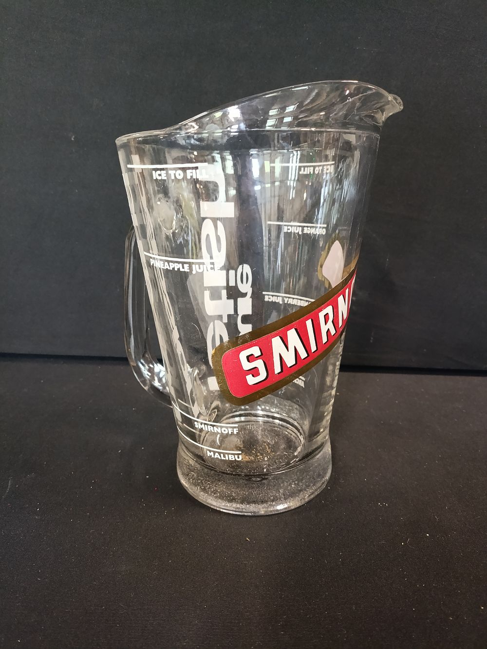 Lot 254: Smirnoff Vodka glass Cocktail Jug