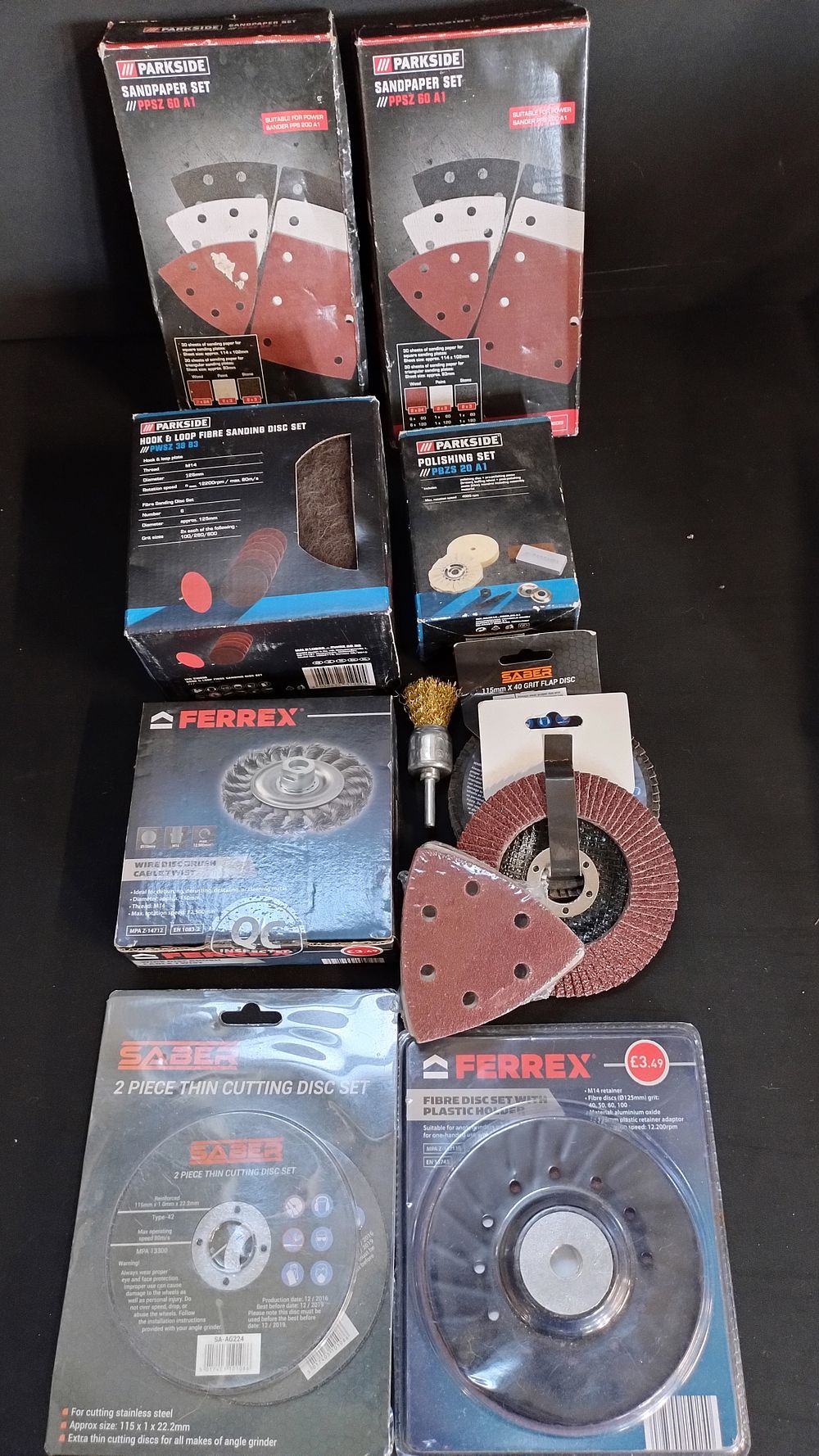 Lot 277: Various Parkside, Ferrex, Saber, sanding/ polishing and cutting...