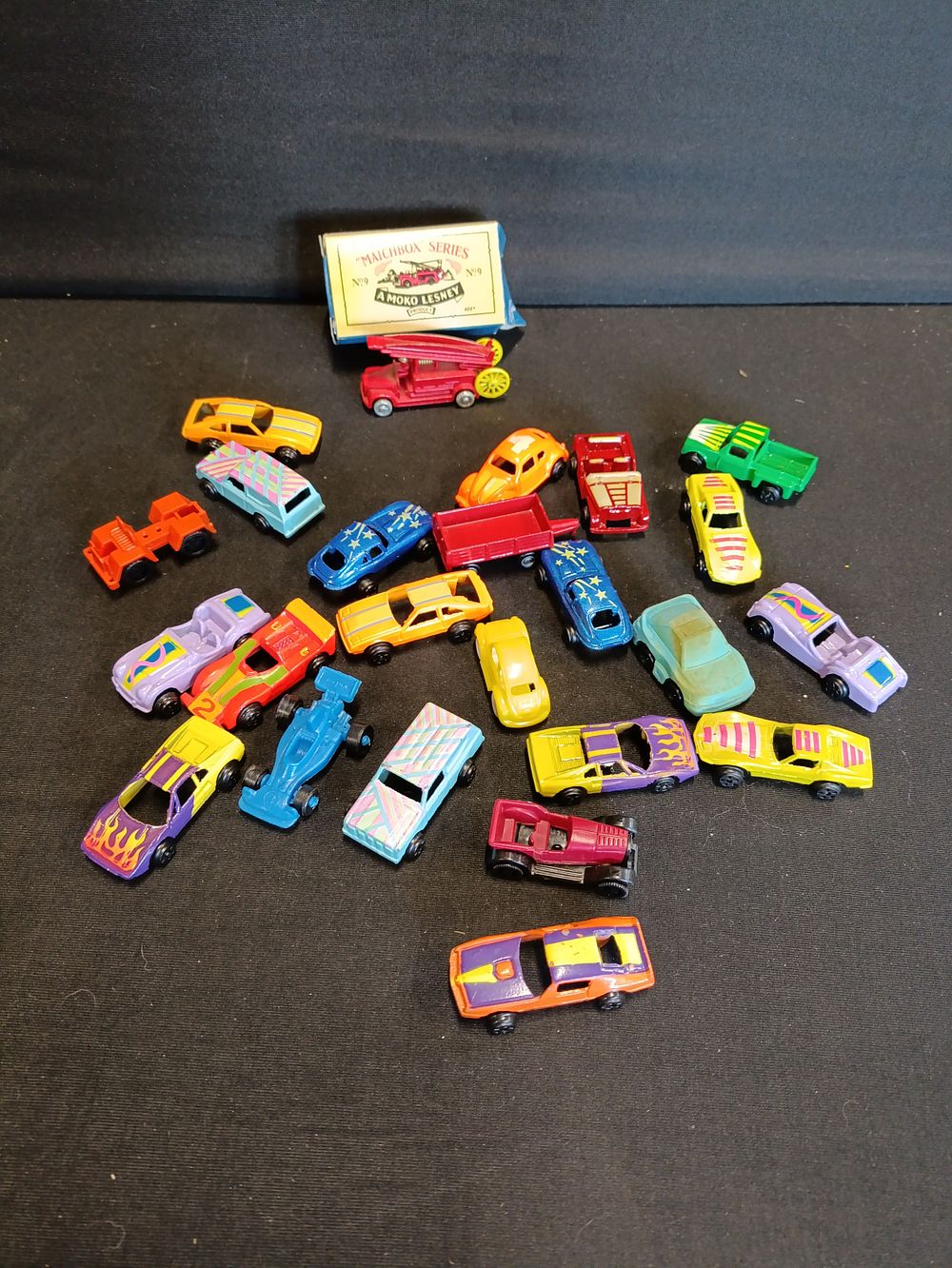 Lot 304: Collection of vintage miniature cars including Tootsietoys, matchbox...