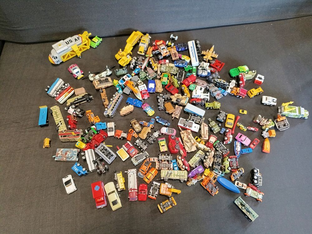 Lot 307: Collection of vintage miniature toy vehicles including Matchbox,...